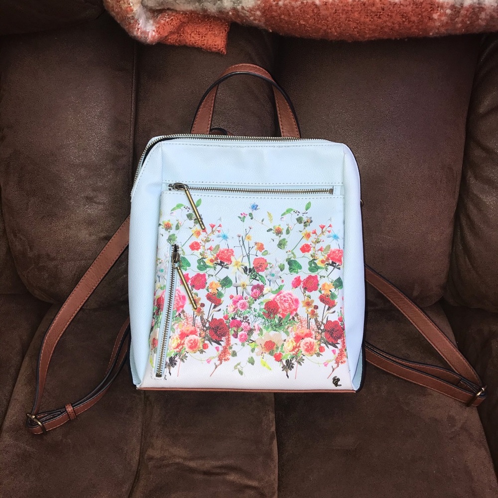 Elliott Lucca Light blue floral backpack